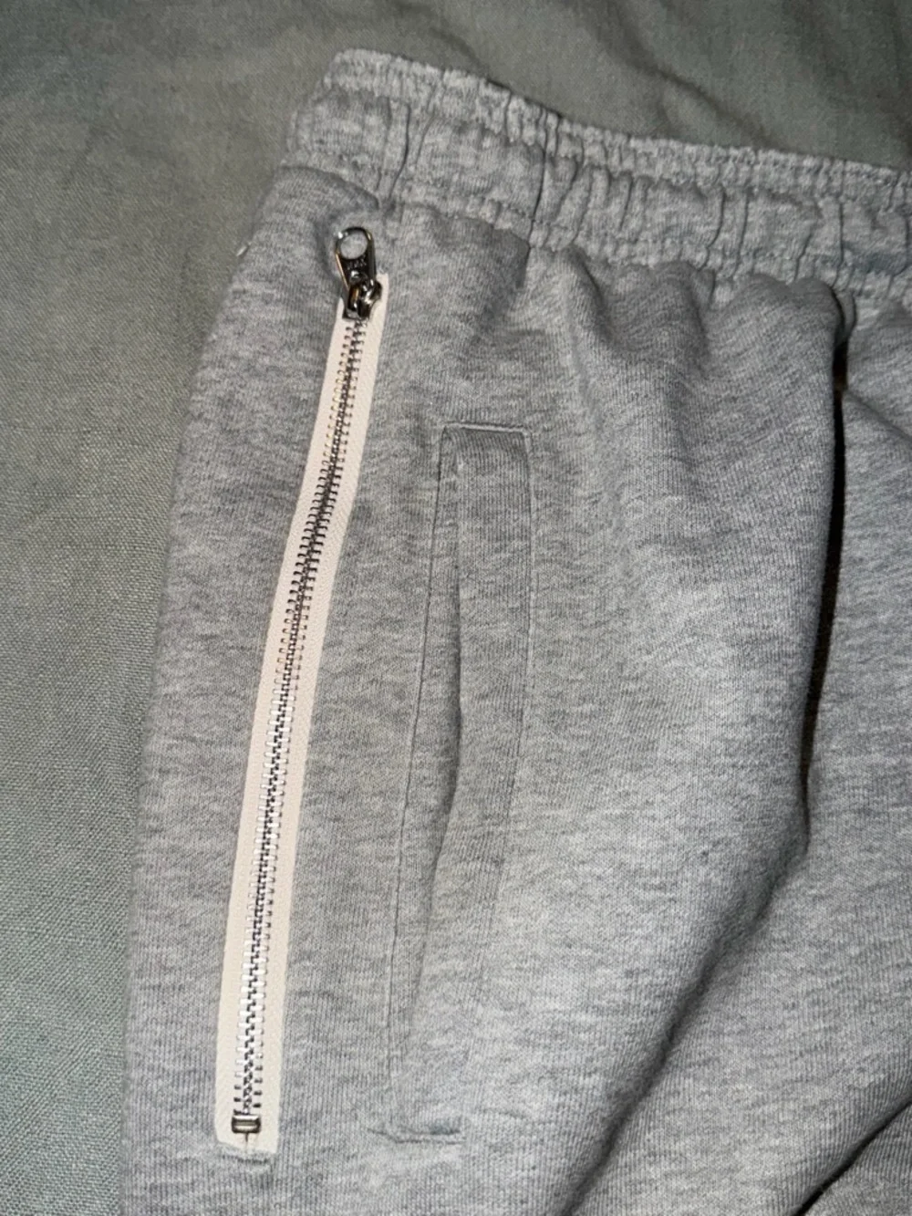Nike Light Gray Heather Joggers with White Swoosh